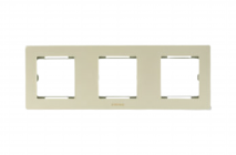 Mặt viền nhựa 3 module/màu vàng – EL-PCG03