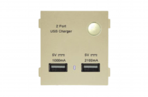 Hạt ổ cắm đôi USB màu vàng – EL-U02