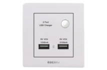 Bộ ổ cắm đôi USB màu trắng – EE-U02